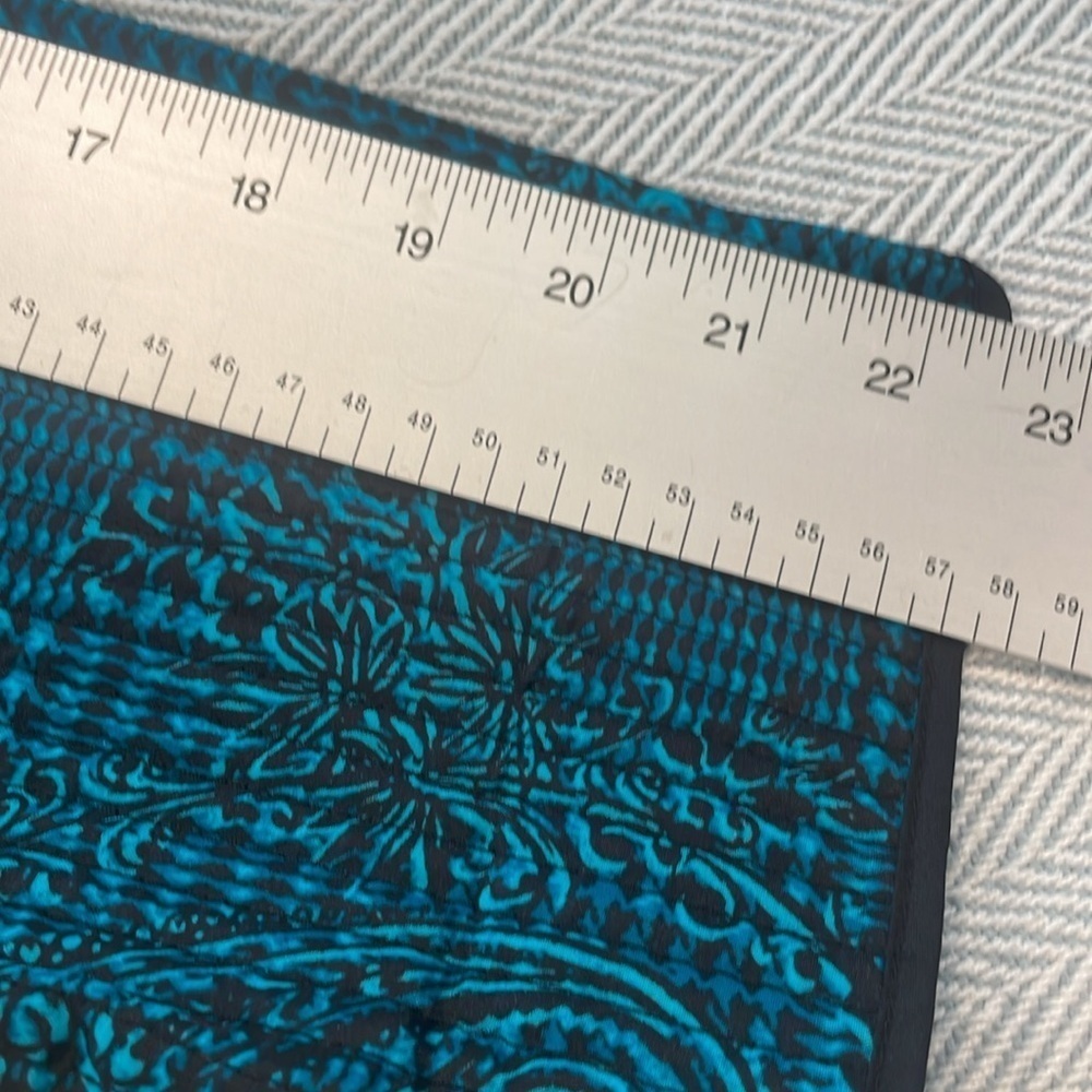 2X Jacket Pit to Pit 25 3/4’ Teal Blue and Black Reversible Preworn - Picture 12 of 13